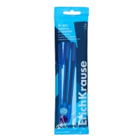 Набор ручек шариковых 4 штуки, ErichKrause R-301 Stick&Grip Original, узел 1.0 мм, чернила синие, резиновый держатель, длина линии письма 2000 метров