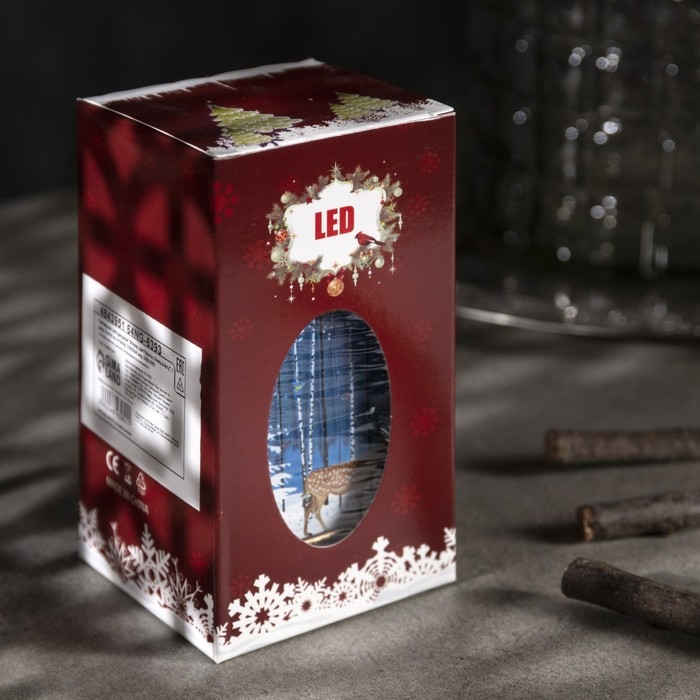 Светодиодная фигура «Фонарь с оленем» 6 × 13 × 6 см, пластик, батарейки AG13х3 (в комплекте), свечение тёплое белое Светодиодная фигура «Фонарь с оленем» 6 × 13 × 6 см, пластик, батарейки AG13х3 (в комплекте), свечение тёплое белое