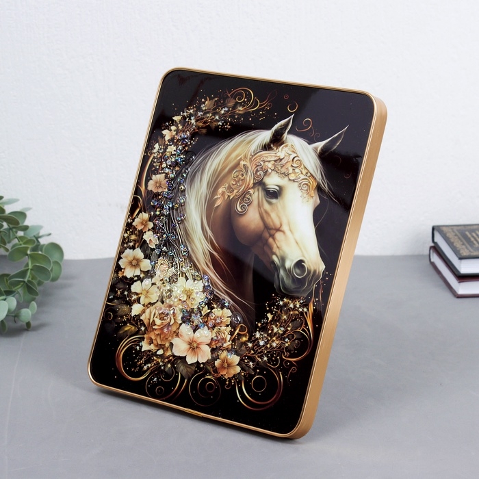 Картина акрил настольная  Картина акрил настольная "Царский конь" 25х20 см