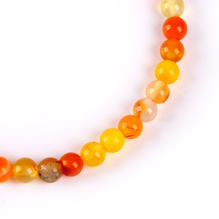 Бусины из натурального камня «Жёлтый агат» набор 58 шт., размер 1 шт. — 6 мм Бусины из натурального камня «Жёлтый агат» набор 58 шт., размер 1 шт. — 6 мм