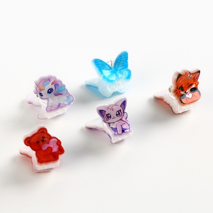 Краб для волос «Микс», 5 шт. Краб для волос «Микс», 5 шт.