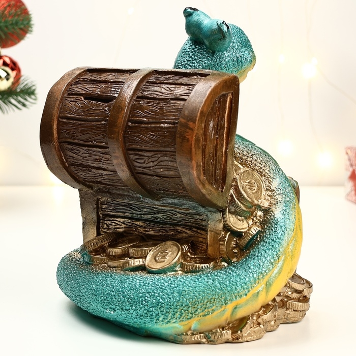 Копилка Копилка "Змея с сундуком" 25х26х23см