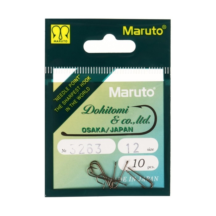 Крючки универсальные Maruto 3263, цвет BR, № 12, 10 шт. Крючки универсальные Maruto 3263, цвет BR, № 12, 10 шт.
