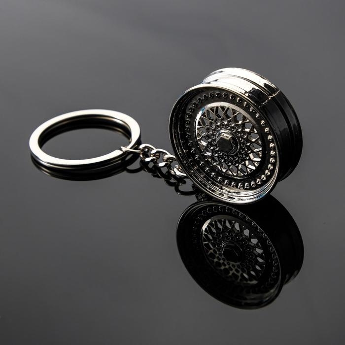 Брелок для ключей Cartage, диск, металл, хром Брелок для ключей Cartage, диск, металл, хром