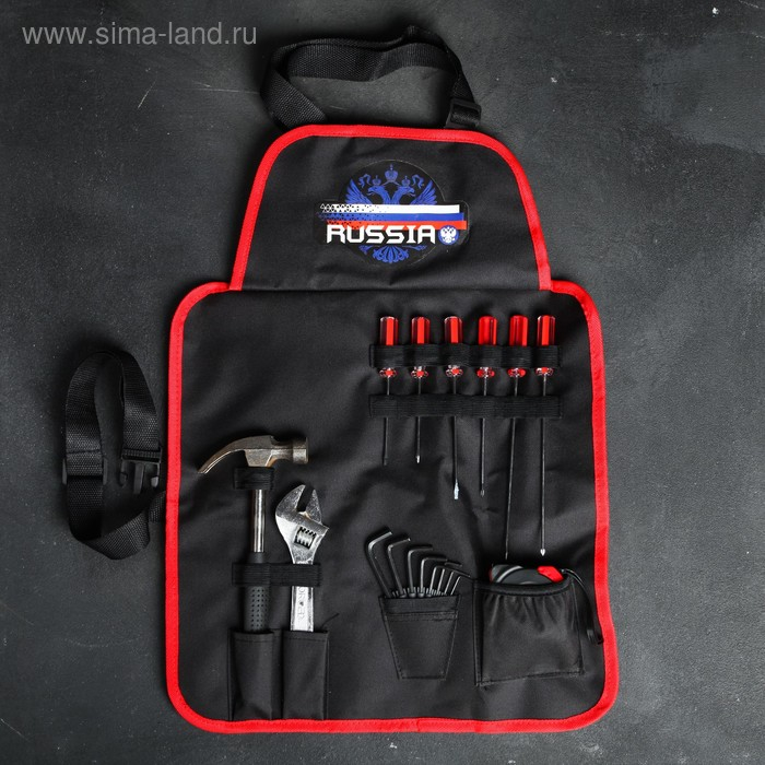 Набор инструментов в фартуке «Россия», подарочная упаковка, 17 предметов Набор инструментов в фартуке «Россия», подарочная упаковка, 17 предметов