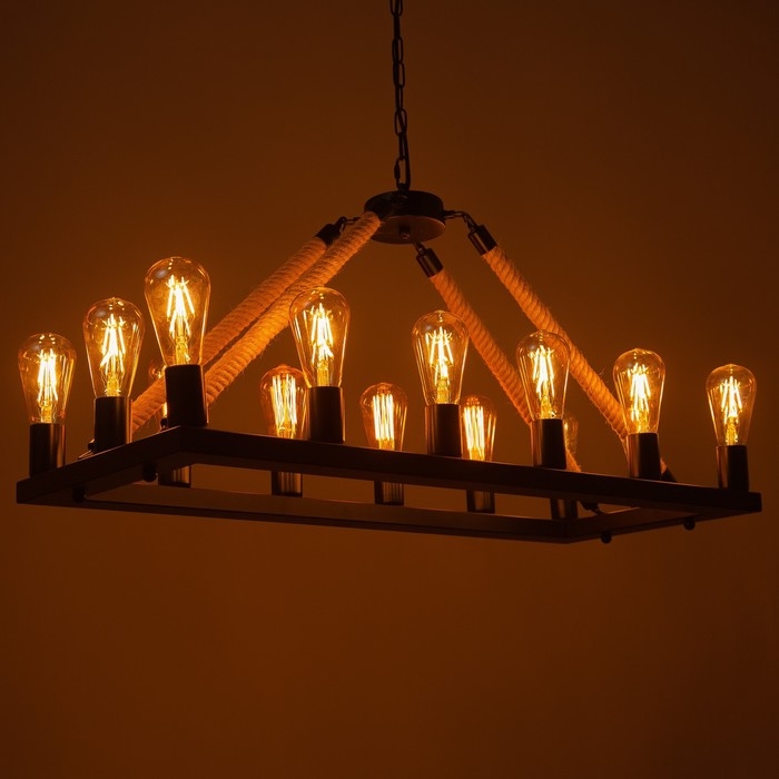 Люстра Люстра "Герда" 14хЕ27 40Вт черный 85х35х40см BayerLux