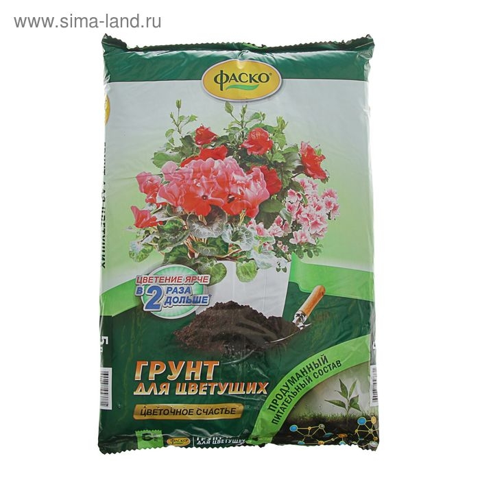 Почвогрунт Фаско Для цветущих Универсальный, 5 л Почвогрунт Фаско Для цветущих Универсальный, 5 л