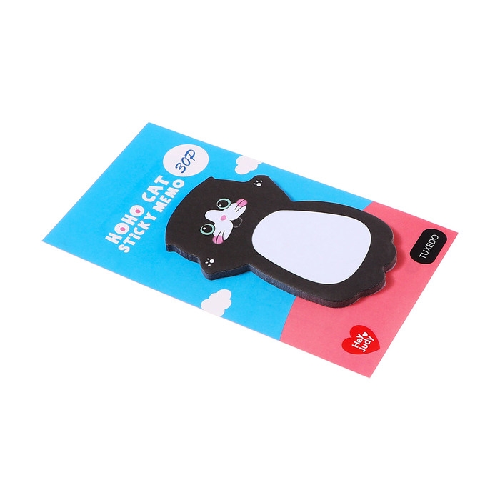 Блок для записей 35мм х 70мм 30л Черно - белый котик Блок для записей 35мм х 70мм 30л Черно - белый котик