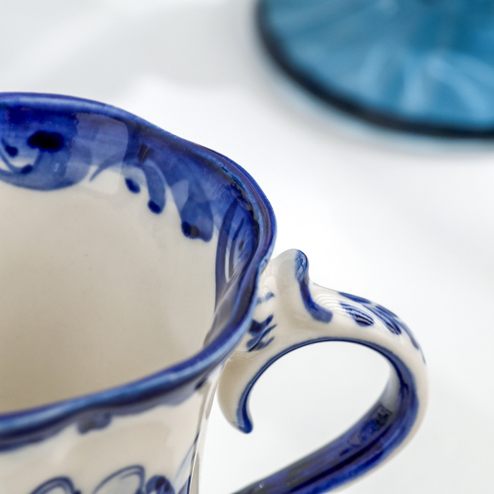 Кружка "Колокольчик", 120 мл, 8 см, гжель, фарфор