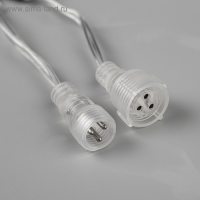 Гирлянда «Бахрома» 3 × 0.6 м, IP44, УМС, прозрачная нить, 160 SMD-LED, свечение тёплое белое, 220 В