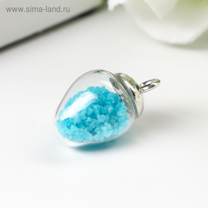 Подвеска декоративная для творчества стекло Подвеска декоративная для творчества стекло "Капля" светится в темноте 1,9х1,4см набор 5 шт