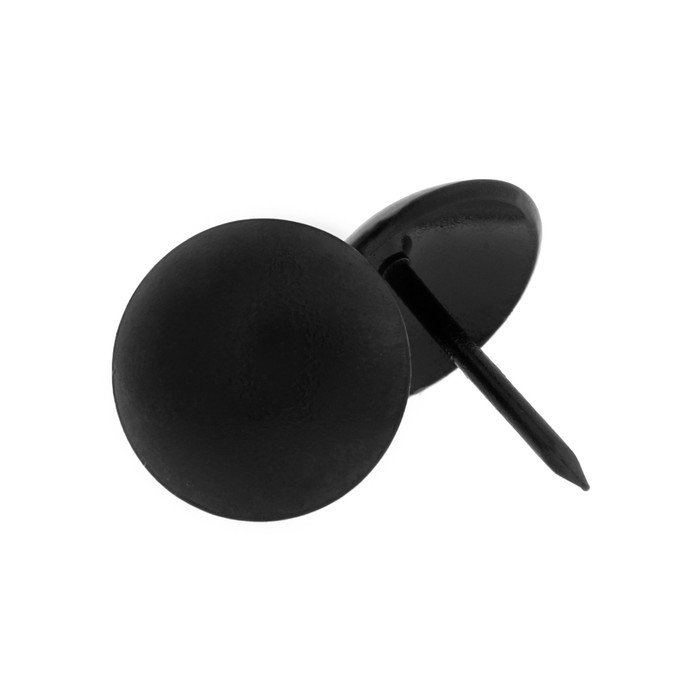 Гвозди ТУНДРА, декоративные, обивочные, 19х22 мм, черный, фасовка 50 шт Гвозди ТУНДРА, декоративные, обивочные, 19х22 мм, черный, фасовка 50 шт