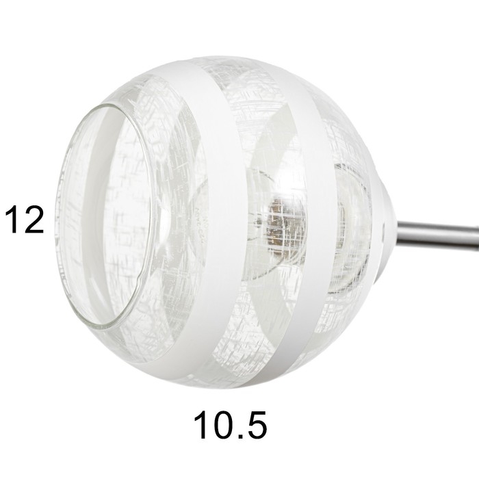 Люстра Люстра "Офелия" 5хЕ27 40Вт бело-хромовый 60х60х27 см BayerLux