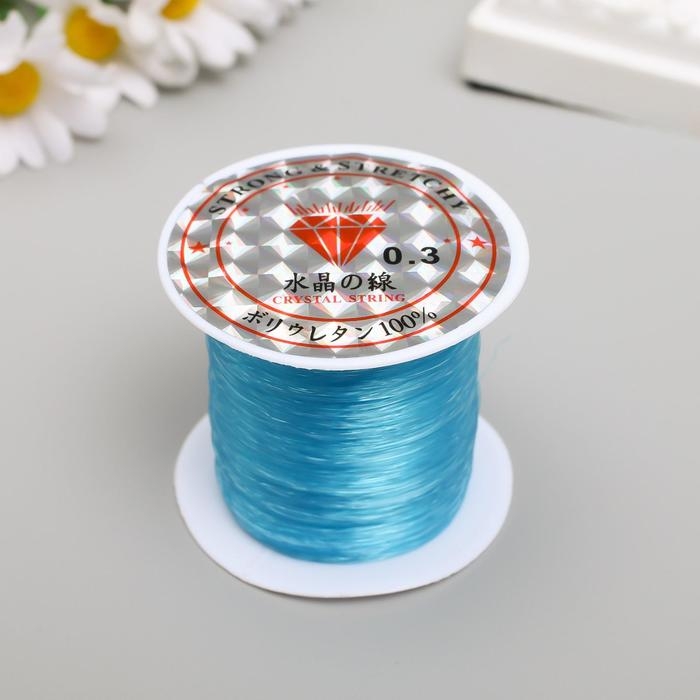 Леска для бисера 0,3 мм 100 м, голубой Леска для бисера 0,3 мм 100 м, голубой