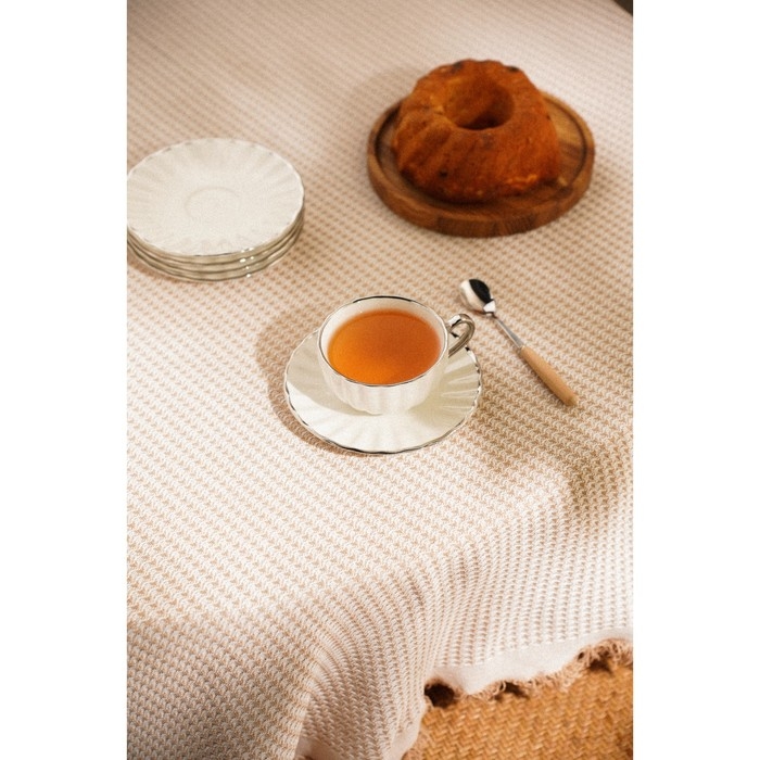 Чайная пара фарфоровая SL Home «Гарда», 2 предмета: чашка 200 мл, блюдце d=15 см, цвет белый Чайная пара фарфоровая SL Home «Гарда», 2 предмета: чашка 200 мл, блюдце d=15 см, цвет белый