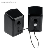 Компьютерные колонки 2.0 Qumo Mask AS004, 2х5 Вт, USB, RGB подсветка, чёрные