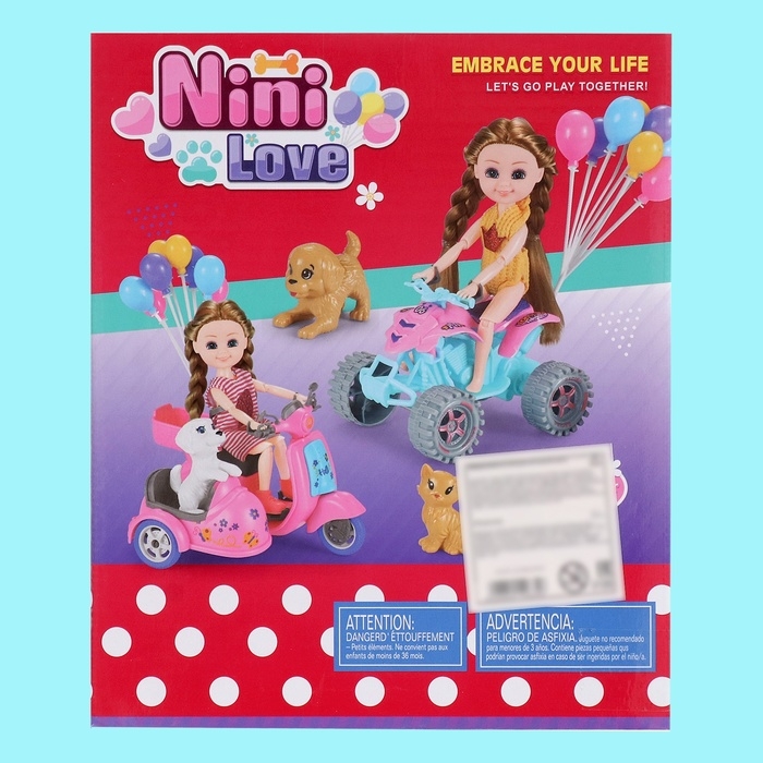 Кукла-малышка «Арина» с мотоциклом и аксессуарами, МИКС Кукла-малышка «Арина» с мотоциклом и аксессуарами, МИКС