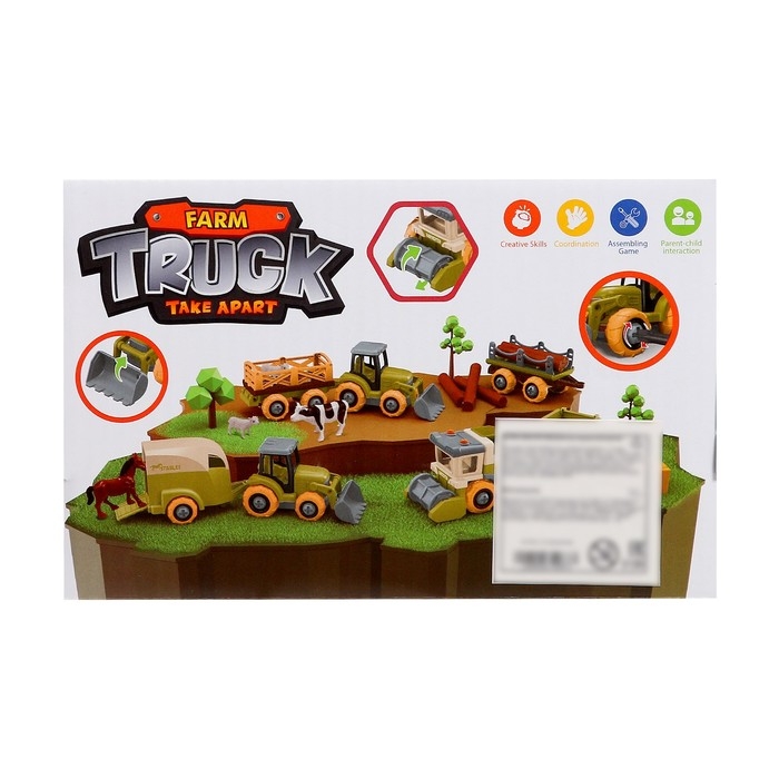 Конструктор винтовой «Комбайн», с отвёрткой, 8 деталей, 6 болтов Конструктор винтовой «Комбайн», с отвёрткой, 8 деталей, 6 болтов