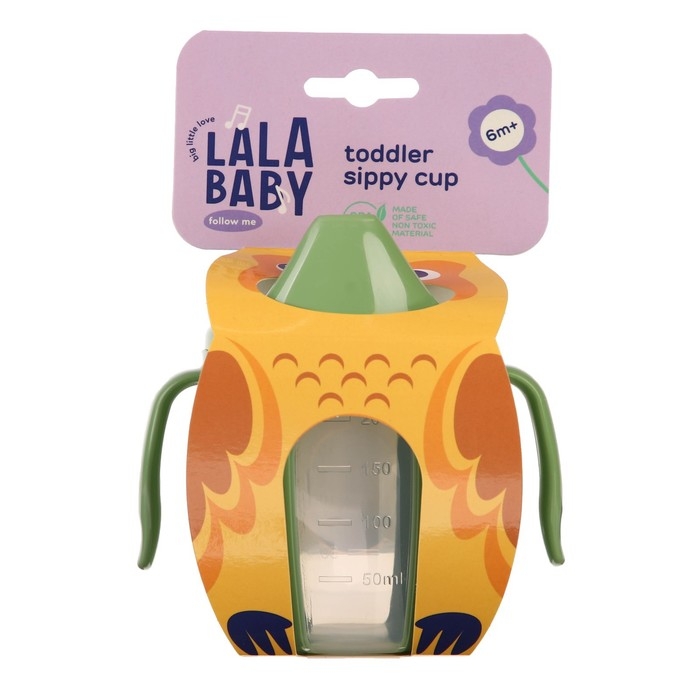 Поильник детский с твёрдым носиком «Follow Me», 200 мл., с ручками, цвет зеленый Поильник детский с твёрдым носиком «Follow Me», 200 мл., с ручками, цвет зеленый