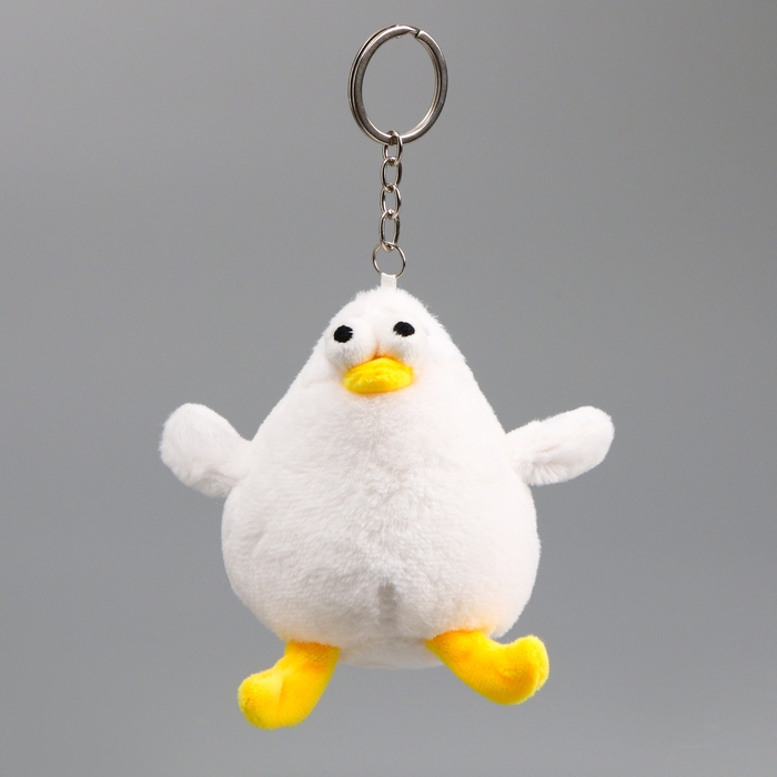 Мягкая игрушка «Птенец» на брелоке, 10 см, цвет белый Мягкая игрушка «Птенец» на брелоке, 10 см, цвет белый