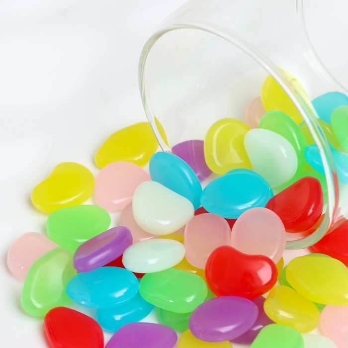 Светящийся декор "Галька" микс, 300гр / 2-3см