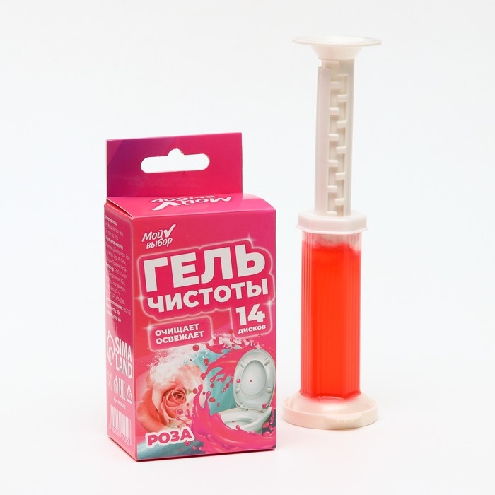 Гелевый освежитель для унитаза с дозатором, Роза, 60 гр Гелевый освежитель для унитаза с дозатором, Роза, 60 гр