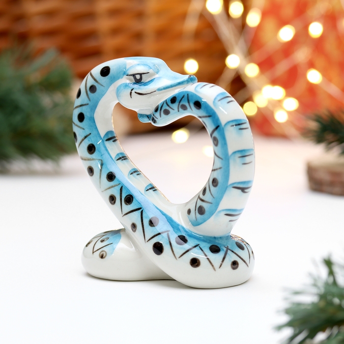 Сувенир  Сувенир "Змей Любовь", 10 см, фарфор