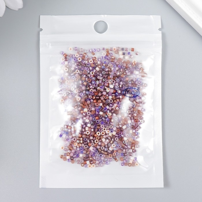 Бисер стекло 12/0 Бисер стекло 12/0 "Перламутр. Сиреневое ассорти" 10 гр