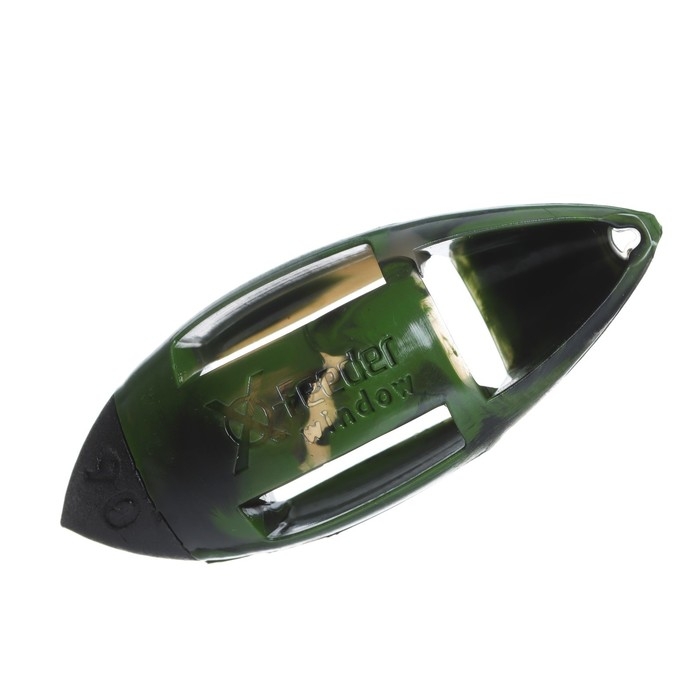 Груз-кормушка пластиковая X-FEEDER PL CAMO BULLET WINDOW M, цвет камо, 90 г, 35 мл Груз-кормушка пластиковая X-FEEDER PL CAMO BULLET WINDOW M, цвет камо, 90 г, 35 мл