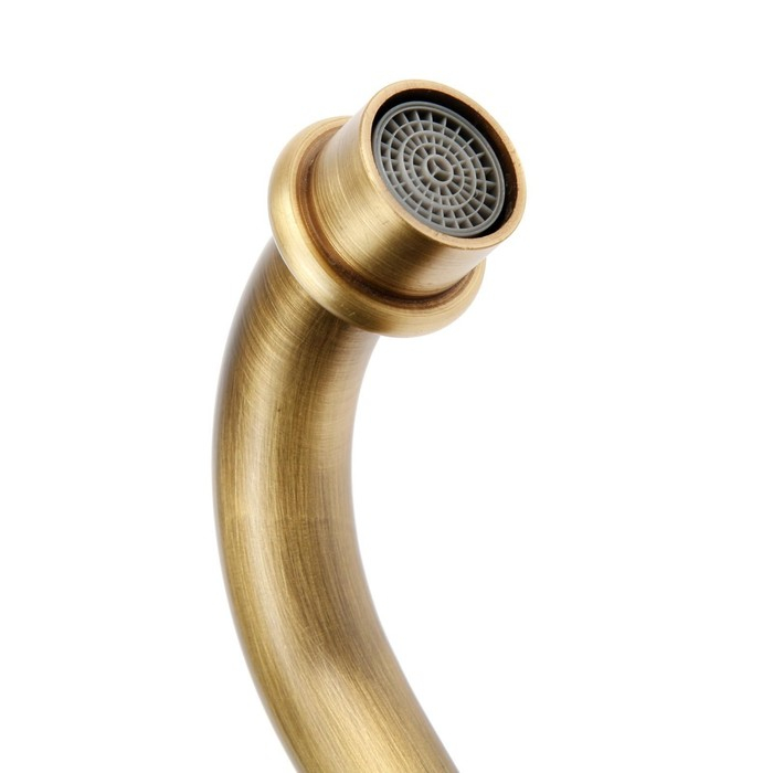 Смеситель для кухни и раковины ZEIN Ретро, высокий излив, без подводки, латунь, цвет бронза Смеситель для кухни и раковины ZEIN Ретро, высокий излив, без подводки, латунь, цвет бронза