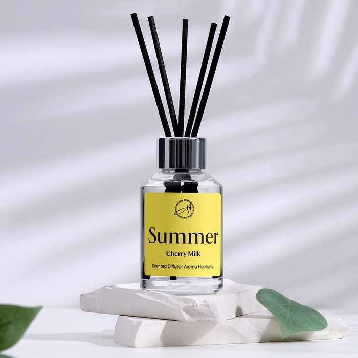 Диффузор ароматический, Диффузор ароматический, "Сherry milk", вишневое молоко, 60 мл