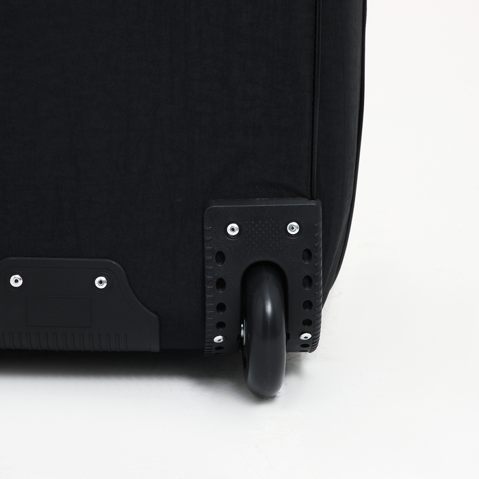 Чемодан малый 37 л (S) с сумкой, отдел на молнии, с расширением, цвет чёрный