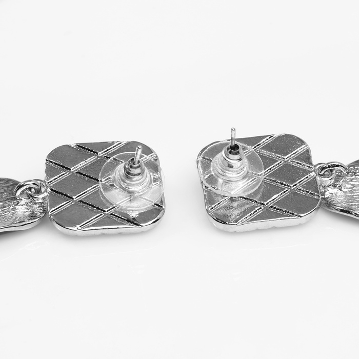 Серьги ассорти Серьги ассорти "Античность" квадрат, цвет серебро