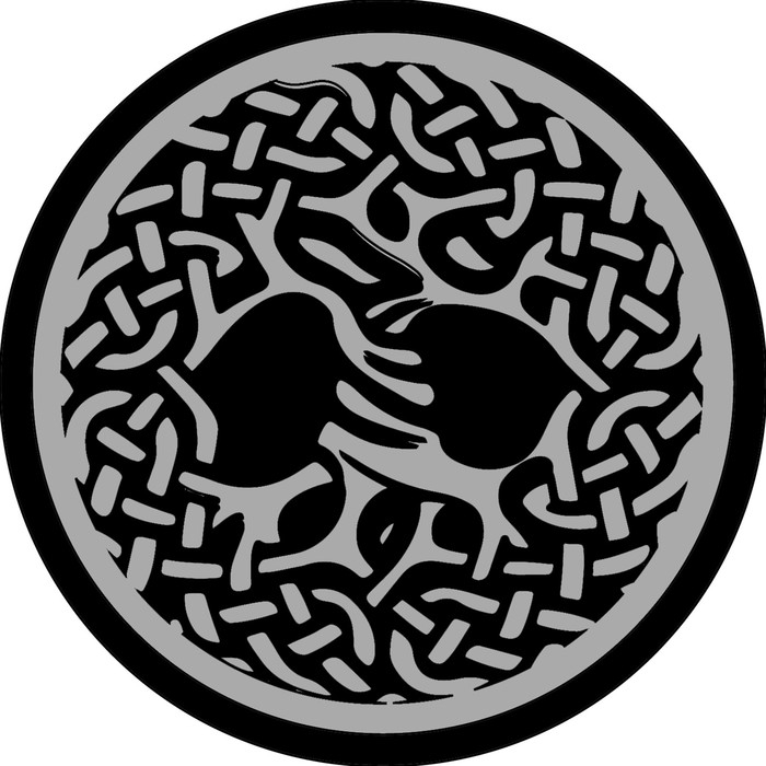 Нашивка с термопечатью «Дерево жизни», богатырь, 16 см