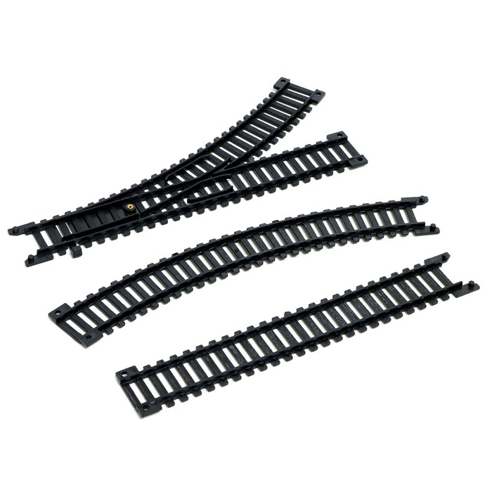 Железная дорога «Товарный поезд», с 9 вагонами, работает от батареек, свет Железная дорога «Товарный поезд», с 9 вагонами, работает от батареек, свет