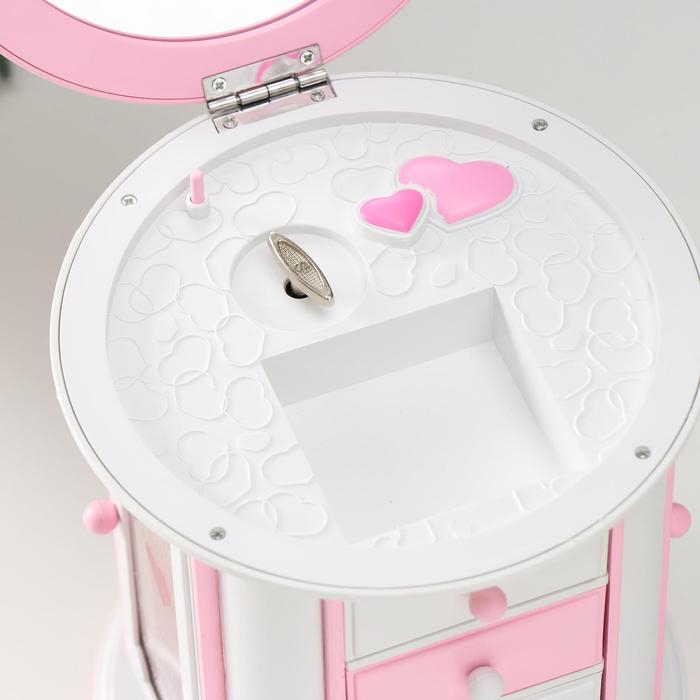 Шкатулка музыкальная круглая механическая 17х15 см Шкатулка музыкальная круглая механическая 17х15 см