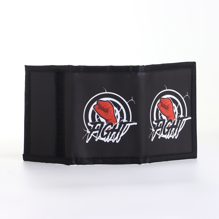 Кошелёк детский на липучке «Выбражулька», цвет чёрный