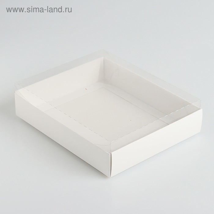 Коробочка для печенья с прозрачной крышкой 16 х 13 х 3 см Коробочка для печенья с прозрачной крышкой 16 х 13 х 3 см