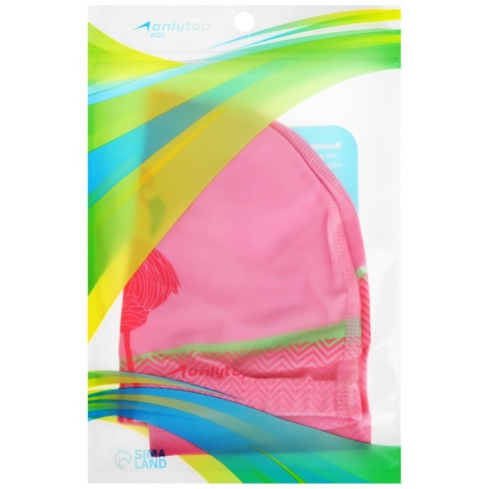 Шапочка для плавания детская ONLYTOP «Фламинго», тканевая, обхват 46-52 см Шапочка для плавания детская ONLYTOP «Фламинго», тканевая, обхват 46-52 см