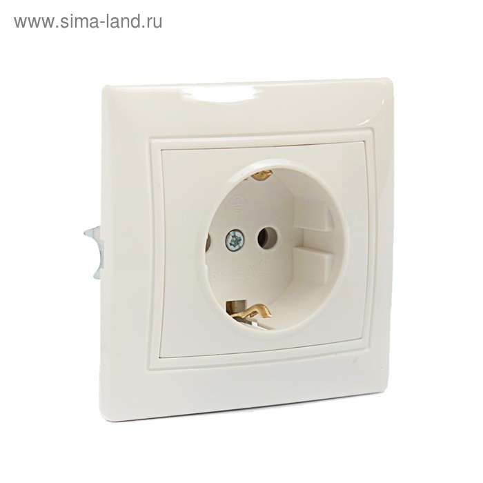 Розетка Smartbuy  Розетка Smartbuy "Венера", 16 А, одноместная, скрытая, с з/к, белая
