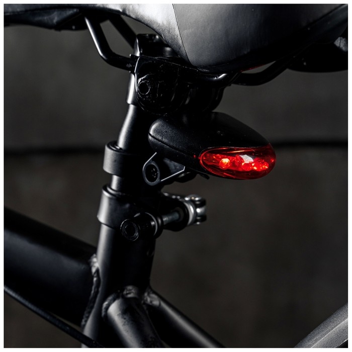 Фонарь велосипедный Dream Bike JY-008B, задний, 5 диодов, 3 режима