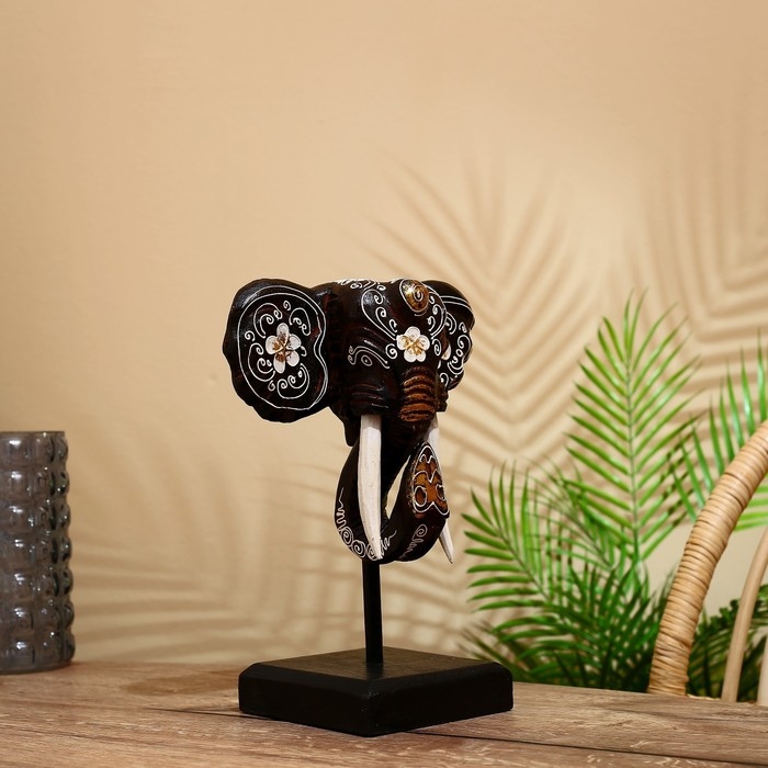 Сувенир Сувенир "Голова слона" на подставке, албезия 35 см