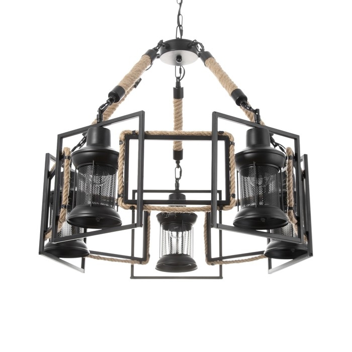 Люстра Люстра "Мейлед" 5хЕ27 черный 65х65х28 см