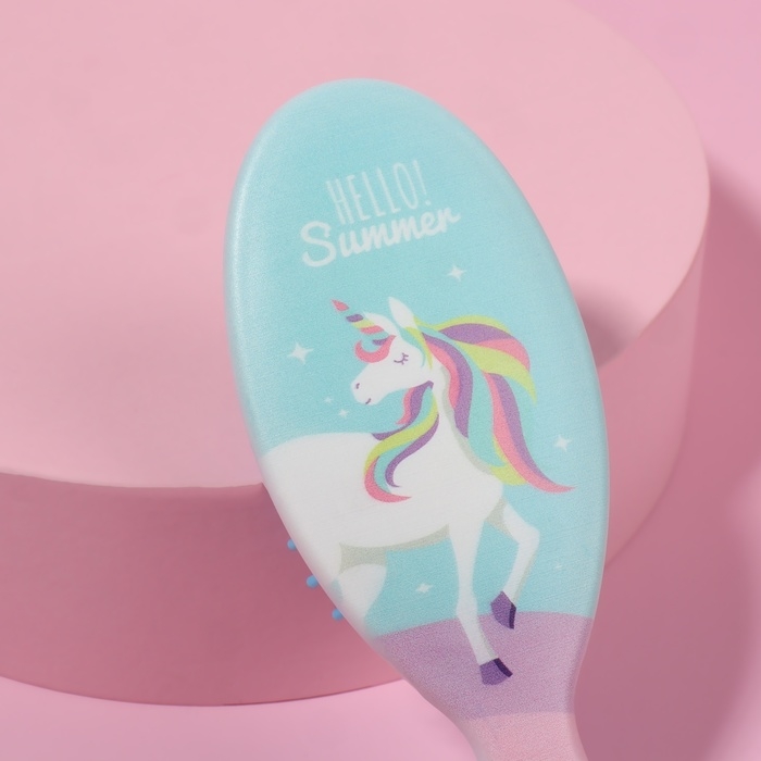 Расчёска-мини массажная, 4,5 &times; 13 см, рисунок МИКС