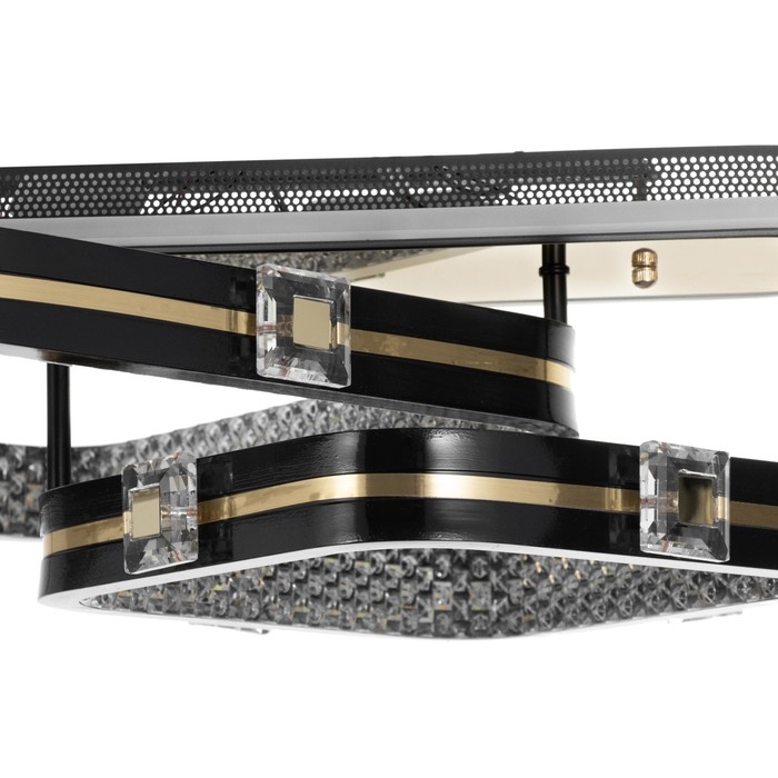 Люстра с ПДУ Люстра с ПДУ "Круз" 2хLED 88Вт 3000-6000К RGB черный золотой 63х45х16см