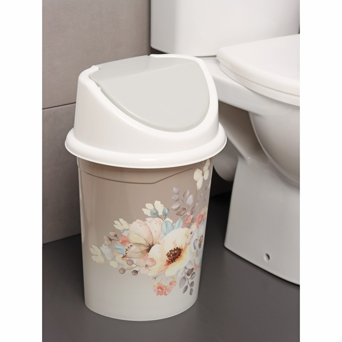 Ведро для мусора с подвижной крышкой Виолет «Акварель», 14 л Ведро для мусора с подвижной крышкой Виолет «Акварель», 14 л