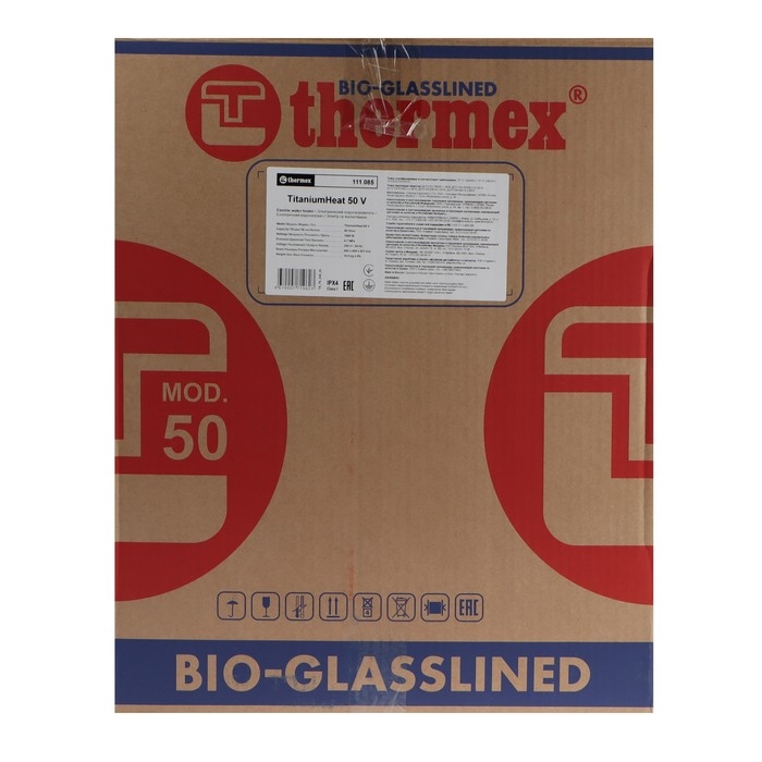 Водонагреватель THERMEX TitaniumHeat 50 V, накопительный, круглый, биостеклофарфор, 50 л Водонагреватель THERMEX TitaniumHeat 50 V, накопительный, круглый, биостеклофарфор, 50 л