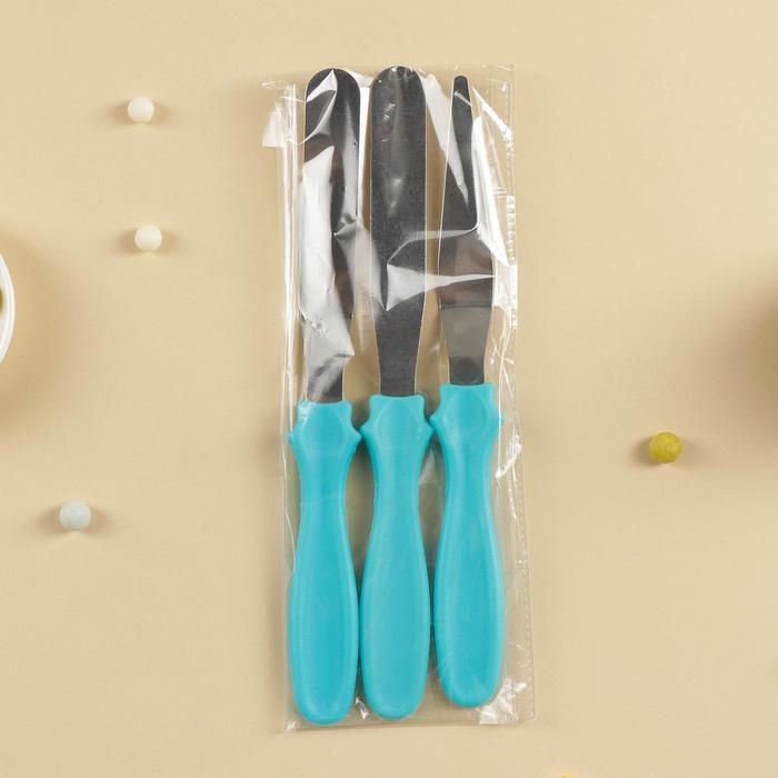 Набор лопаток кондитерских «Ночь», 23×8,5×2,5 см, 3 шт, цвет МИКС Набор лопаток кондитерских «Ночь», 23×8,5×2,5 см, 3 шт, цвет МИКС