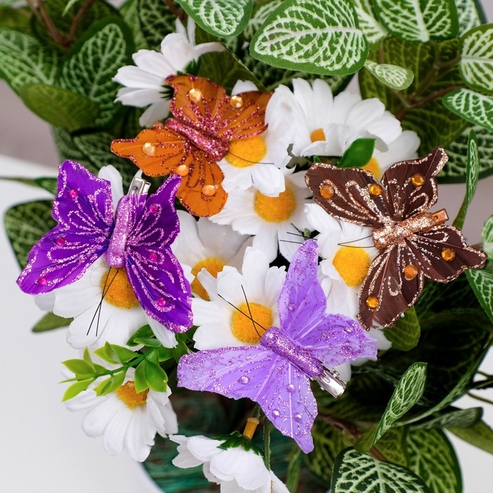 Декор на прищепке Декор на прищепке "Бабочка", МИКС, 6,5 см