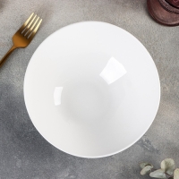 Салатник фарфоровый Доляна White Label, 600 мл, цвет белый